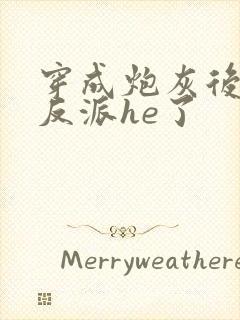 穿成炮灰后我和反派he了