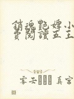 销魂艳婢小说免费阅读五王爷的小说