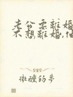老公要离婚,我不想离婚,他已经不回家了