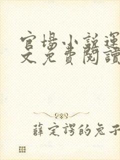 官场小说运途全文免费阅读