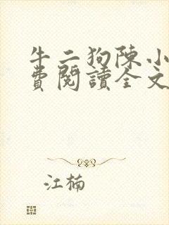 牛二狗陈小燕免费阅读全文封面