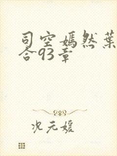 司空嫣然叶凡结合93章