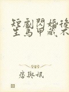 短剧闪婚后傅先生马甲藏不住了在线观看