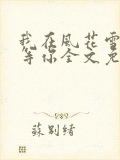我在风花雪月里等你全文免费封面