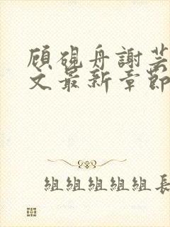 顾砚舟谢芸琛全文最新章节免费阅读