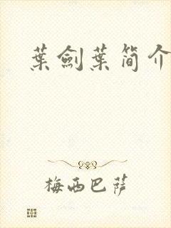 叶剑叶简介