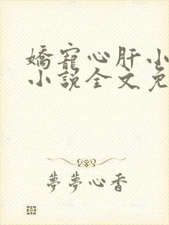 娇宠心肝小可怜小说全文免费阅读