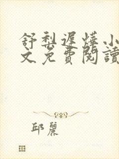 舒梨迟烨小说全文免费阅读