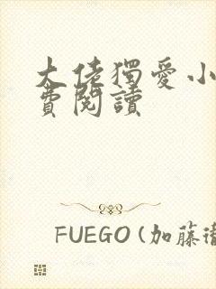 大佬独爱小说免费阅读封面