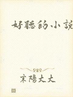 好听的小说名字封面