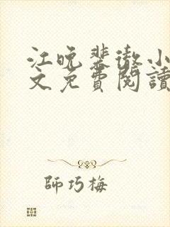 江晚裴彻小说全文免费阅读