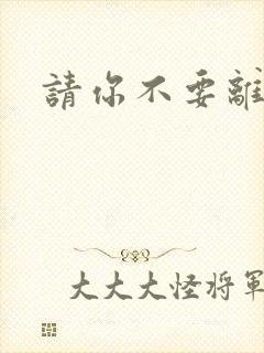 请你不要离开我