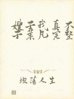 嫂子我真不是傻子叶凡完整版免费封面