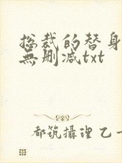 总裁的替身前妻无删减txt封面