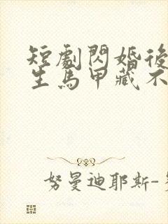 短剧闪婚后傅先生马甲藏不住了在线观看