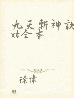九天斩神诀 txt全本
