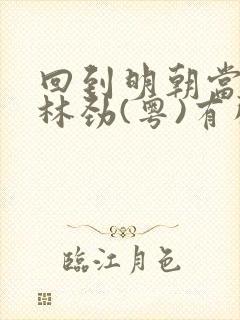 回到明朝当王爷林劲(粤)有声小说