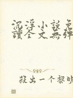 沉浮小说免费阅读全文无弹窗