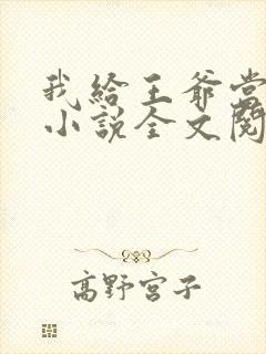 我给王爷当奶娘小说全文阅读