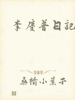 李庆普日记封面