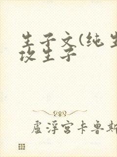 生子文(纯生)攻生子封面