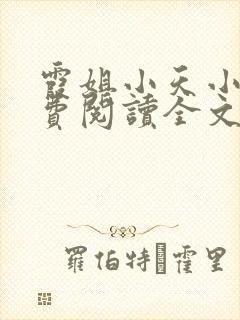 霞姐小天小说免费阅读全文无弹窗