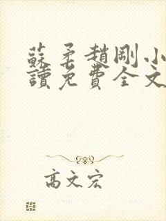 苏柔赵刚小说阅读免费全文