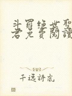 斗罗绝世圣邪帝君免费阅读