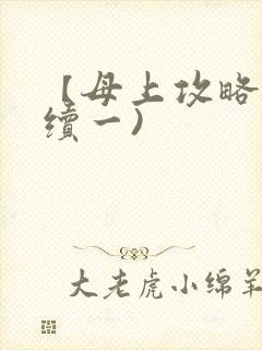 【母上攻略】(续一)封面