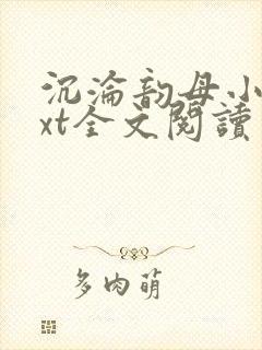 沉沦韵母小说txt全文阅读