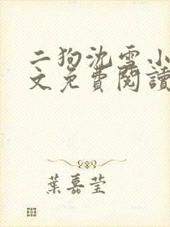 二狗沈雪小说全文免费阅读