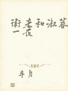 卫老和淑蓉销魂一夜