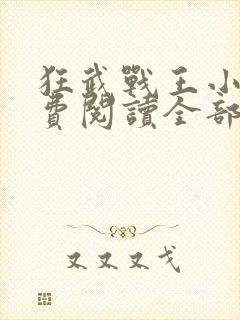 狂武战王小说免费阅读全部章节