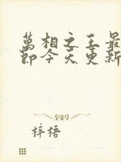 万相之王最新章节今天更新封面