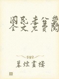 国民老公带回家全文免费阅读软件