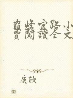 巅峰官路小说免费阅读全文无删减