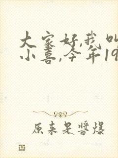 大家好,我叫林小喜,今年19封面