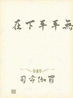 在下平平无奇封面