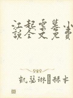 江起云慕小乔小说全文免费阅读