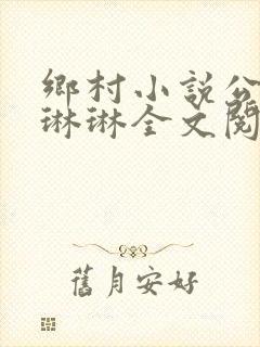 乡村小说公媳陈琳琳全文阅读