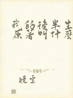 我的后半生小说原著叫什么