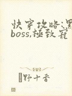 快穿攻略:黑化boss,极致宠