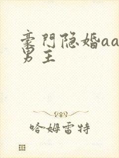 豪门隐婚aa制男主