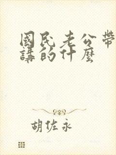 国民老公带回家讲的什么