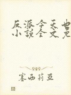 反派今天也很乖小说全文免费阅读封面