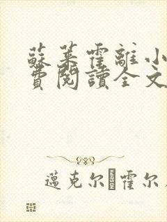 苏莱霍离小说免费阅读全文