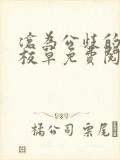 沧为公歧的清纯校草免费阅读封面