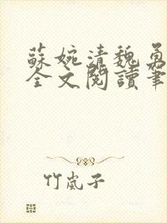苏婉清魏勇小说全文阅读笔趣阁