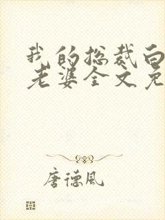 我的总裁白富美老婆全文免费读封面