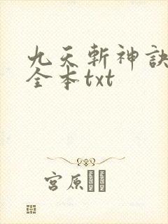 九天斩神诀下载全本txt